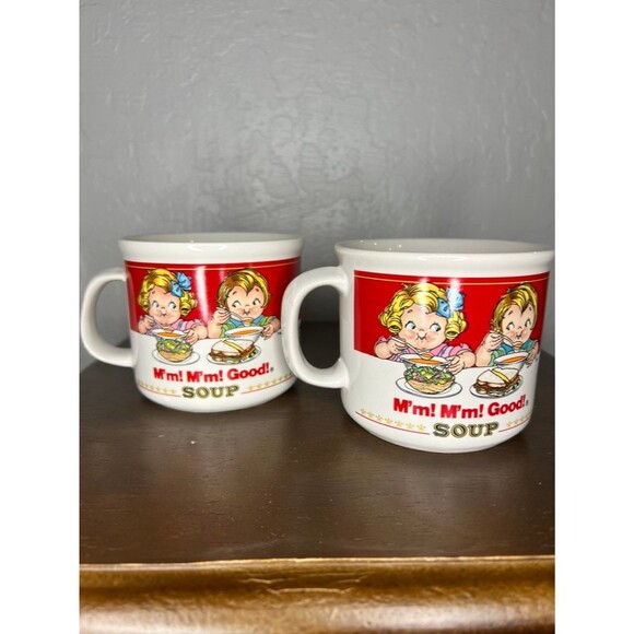 Vintage Campbell's Soup 'M'm M'm Good' Mugs - Set of 2 - Picture 2 of 4